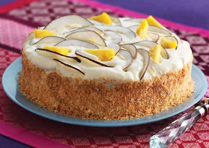 Gâteau à l'ananas et à la noix de coco