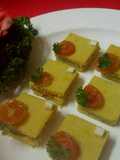Pesto garlic dhokla sandwitch