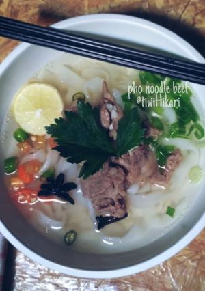 Foto resep Pho noodle beef