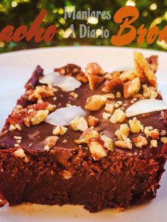 Una foto de Brownies borrachos al café y casi crudos!! (Sin Harina Y Sin Gluten)