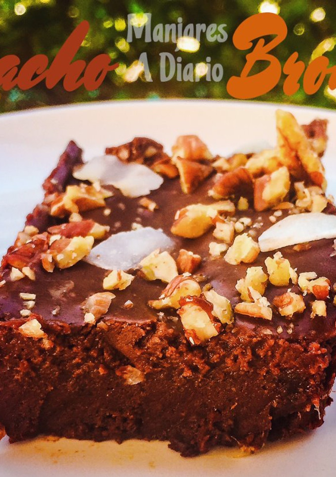 Una foto de Brownies borrachos al café y casi crudos!! (Sin Harina Y Sin Gluten)