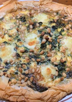 A picture of Kale, Spinach and Feta Pie.
