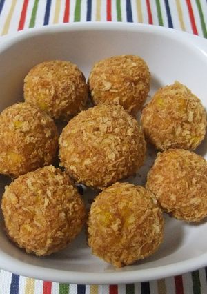 A picture of Handheld Baby Food: No-Fry Pumpkin Croquettes.
