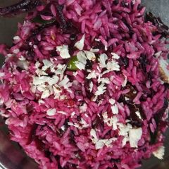 A picture of Beetroot rice.