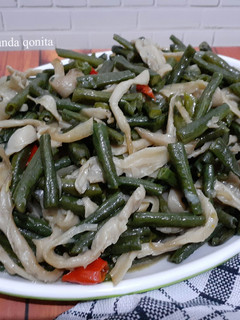 Foto resep Tumis kacang panjang & jamur tiram