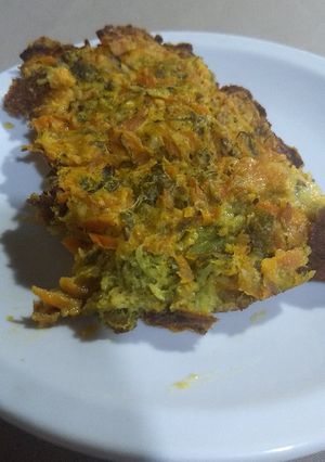Una foto de Torta de vegetales y jamón