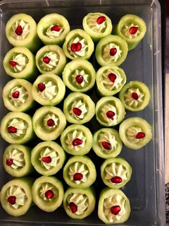 A picture of Cucumber cups.