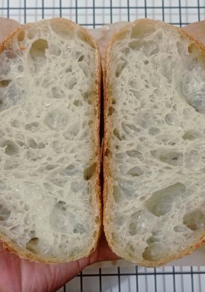 Foto resep Blue Spirulina Sourdough Bread