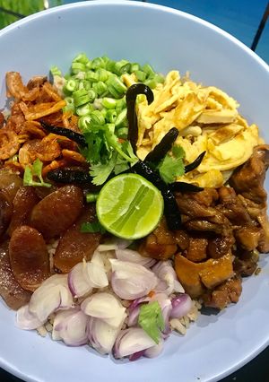 รูปของ ข้าวคลุกกะปิไก่หวาน