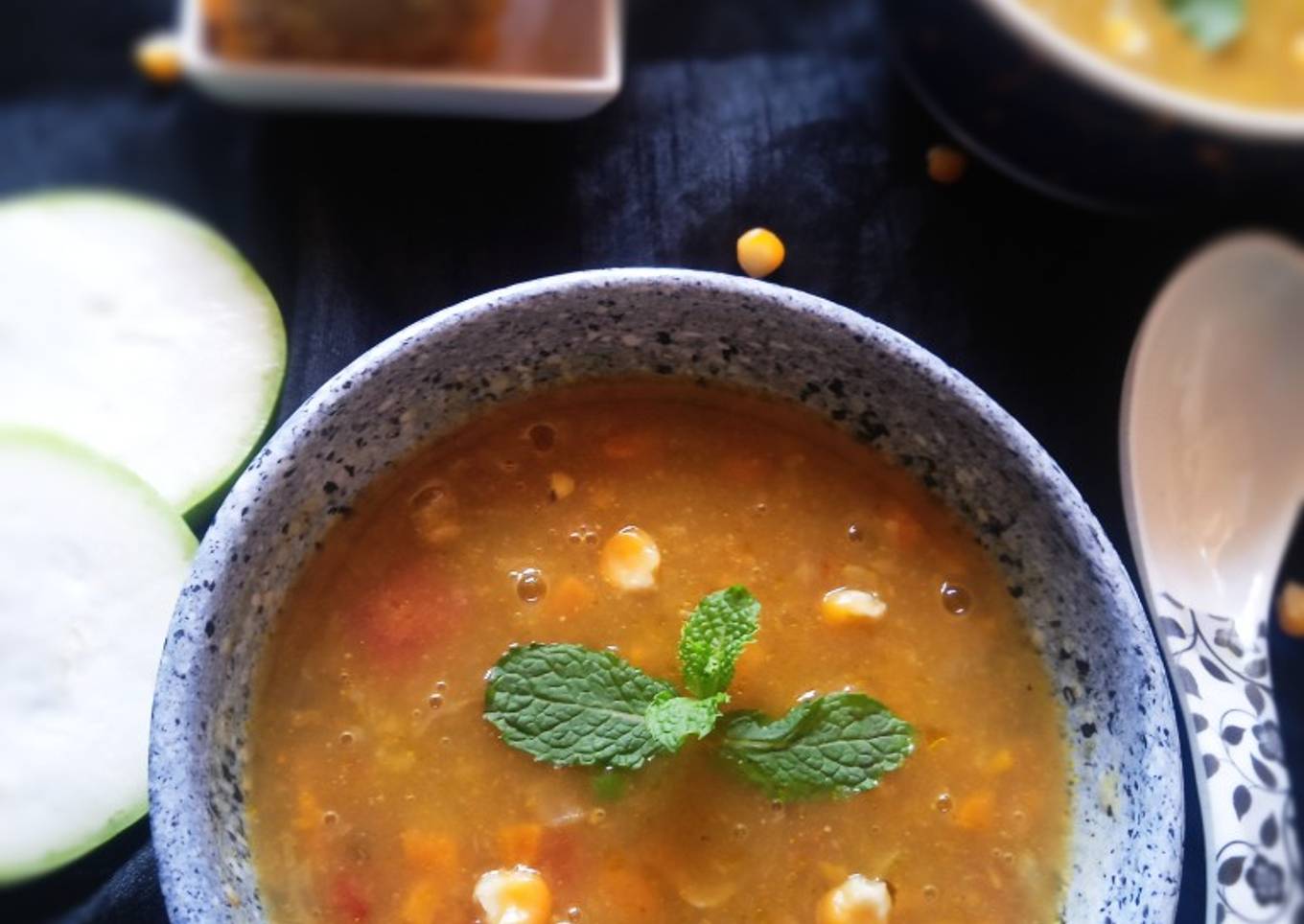 Pumpkin and corn soup