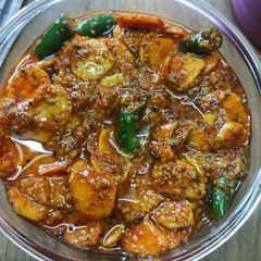Raw turmeric and amba haldi pickle A picture of Raw turmeric and amba haldi pickle.