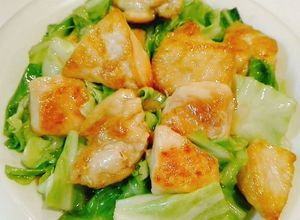 Foto resep Ayam Koloke Saus Tiram tumis sayur Kubis