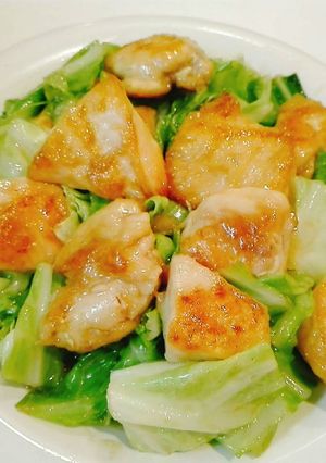 Foto resep Ayam Koloke Saus Tiram tumis sayur Kubis