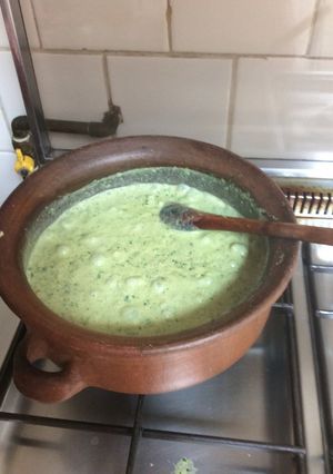 Una foto de Guiso de mote al cilantro