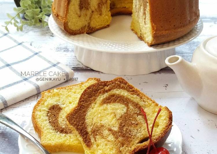 Resep MARBLE CAKE pak sahak, Enak