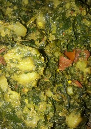 A picture of Aaloo methi veg.