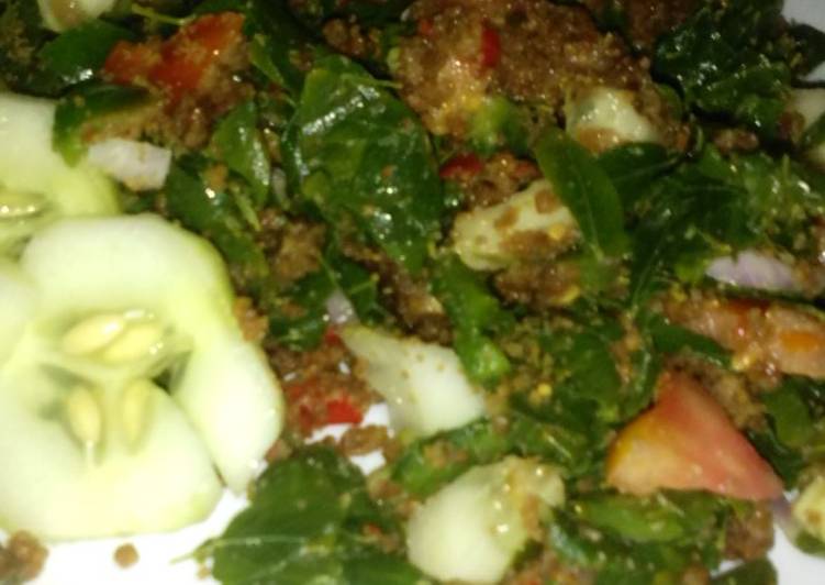 Recipe of Ultimate Moringa Salad(kwadon Zogale) Cooking Basics for Newbies