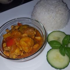 Spicy Thai chicken A picture of Spicy Thai chicken.