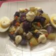 Ensalada de papas negras y blancas