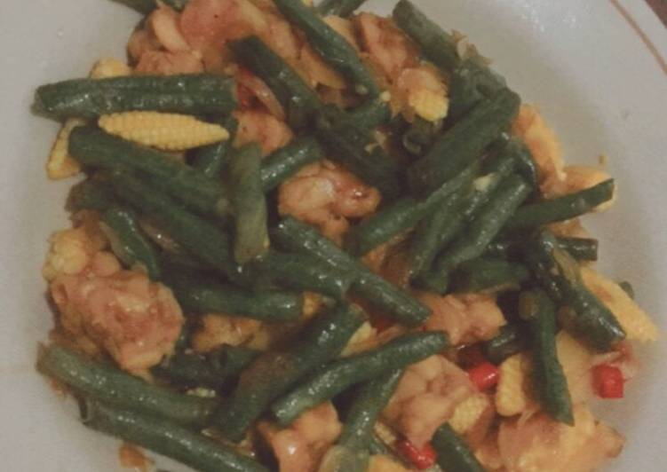 Langkah Mudah untuk memasak Oseng Kacang Panjang Tempe Putren Anti Gagal