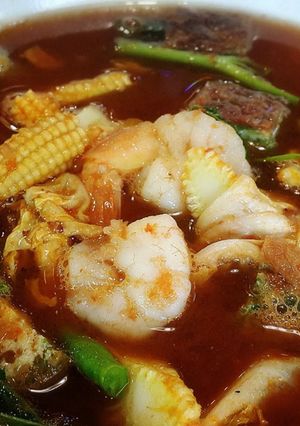 รูปของ แกงส้มชะอมไข่กุ้งสด