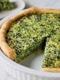 Tarta de brócoli y espinaca con mozzarella