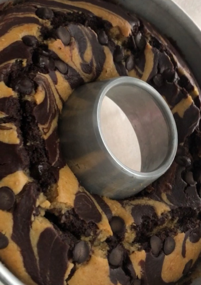 Una foto de Bizcocho Fit Avena Zebra
