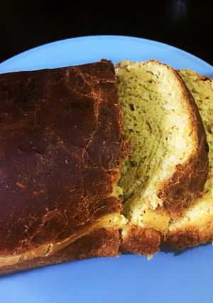 A picture of Italian herbed tomato bread.