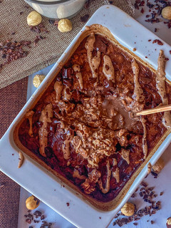 Una foto de Avena horneada choco-avellana en Airfryer