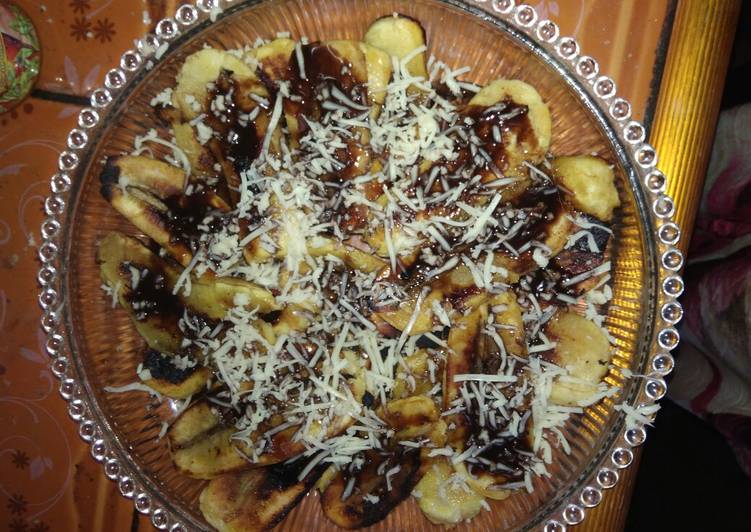 Pisang panggang keju coklat