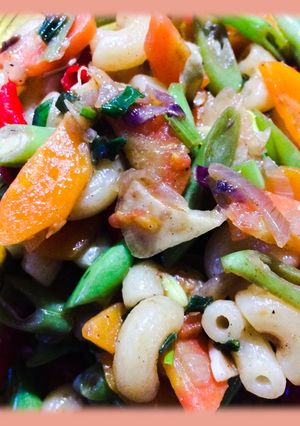 Foto resep Sayur Buncis Tumis Teriyaki Campur Wortel & Makaroni