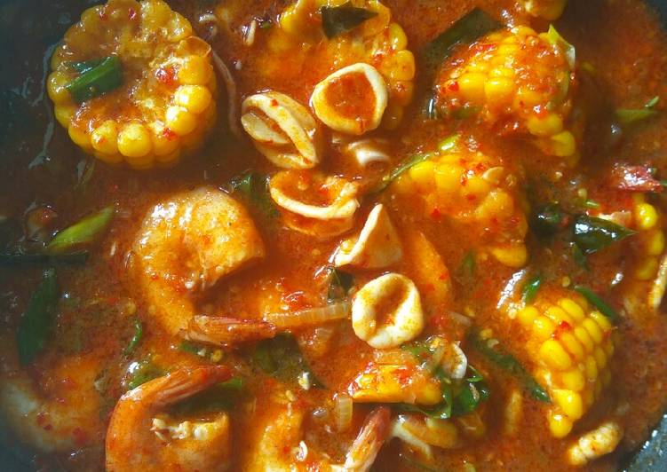 Resep Cumi udang saos pedas yang Bikin Ngiler