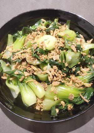 A picture of Boiled Bokchoy.