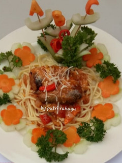 Foto resep Spagheti with saos sarden