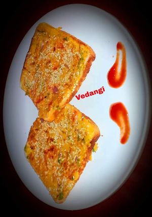 A picture of Moong Dal Toast.