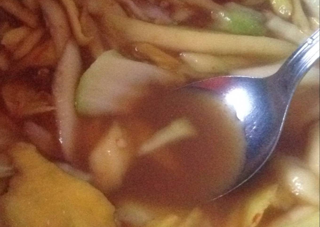Rujak mangga cincang asam pedas manis