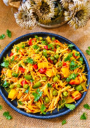A picture of Mixed veg masala vermicelli (namkeen sevai).