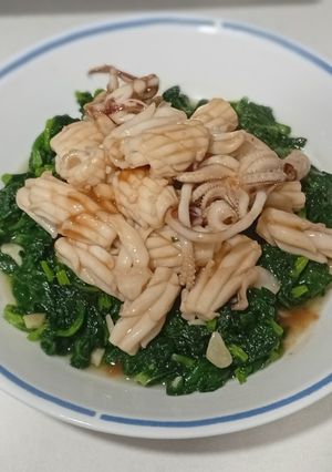 Foto resep Oseng cumi dan pucuk daun kapri manis
