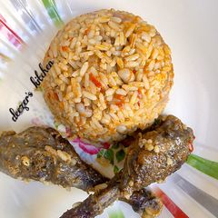 A picture of Rice and beans.