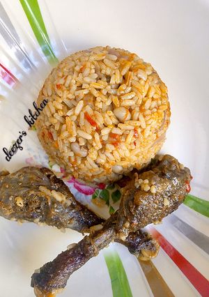 A picture of Rice and beans.