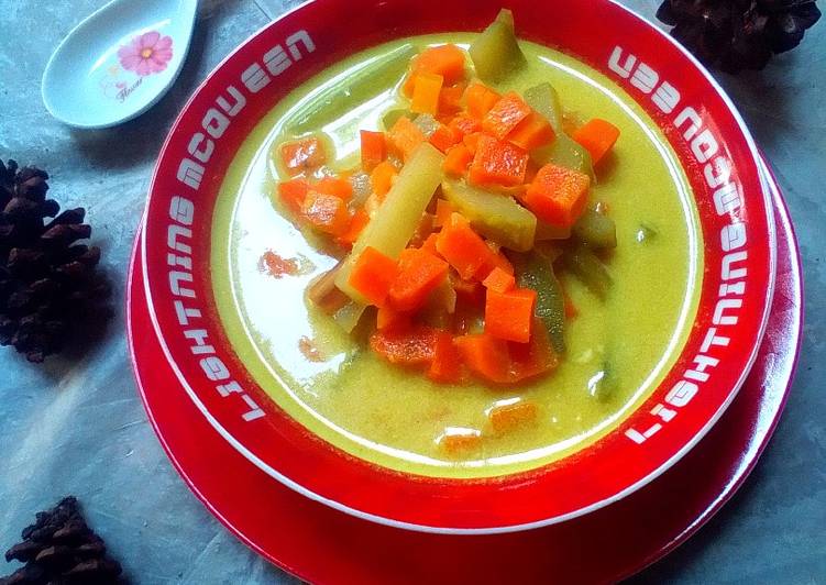 Bagaimana Membuat Sayur labu Siam wortel santan, Lezat Sekali