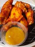Alitas de pollo en freidora de aire con salsa mango habanero