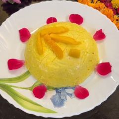 A picture of Mango Bhapa Doi.