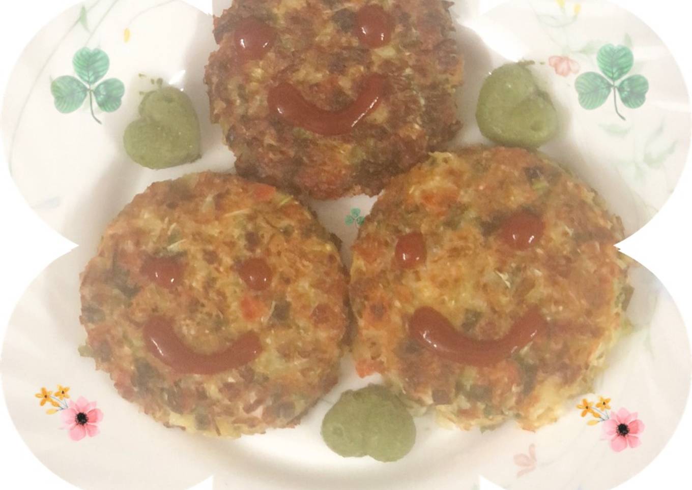Healthy vegetable pancakes