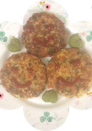 A picture of Healthy vegetable pancakes.