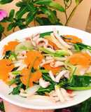 Mực xào hành tỏi