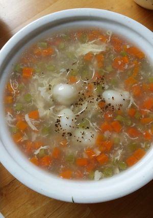 Hình của món Súp gà rau củ.