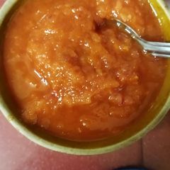A picture of Garlic,onion and tomato chutney.