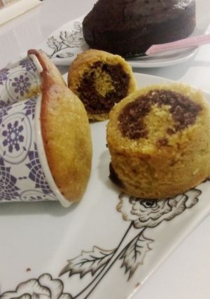 عکسی از دستور کیک مغز شکلاتی یک تخم مرغی در قابلمه