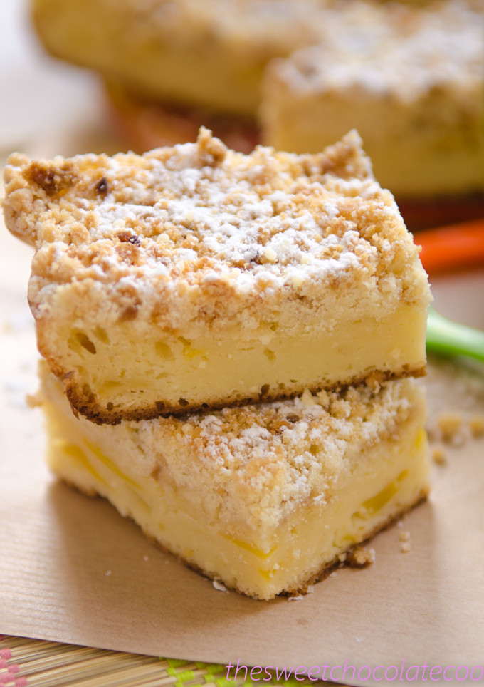 Una foto de Bizcocho de queso con manzana
